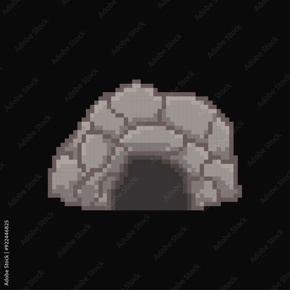 Obraz premium cave of rock pixel art