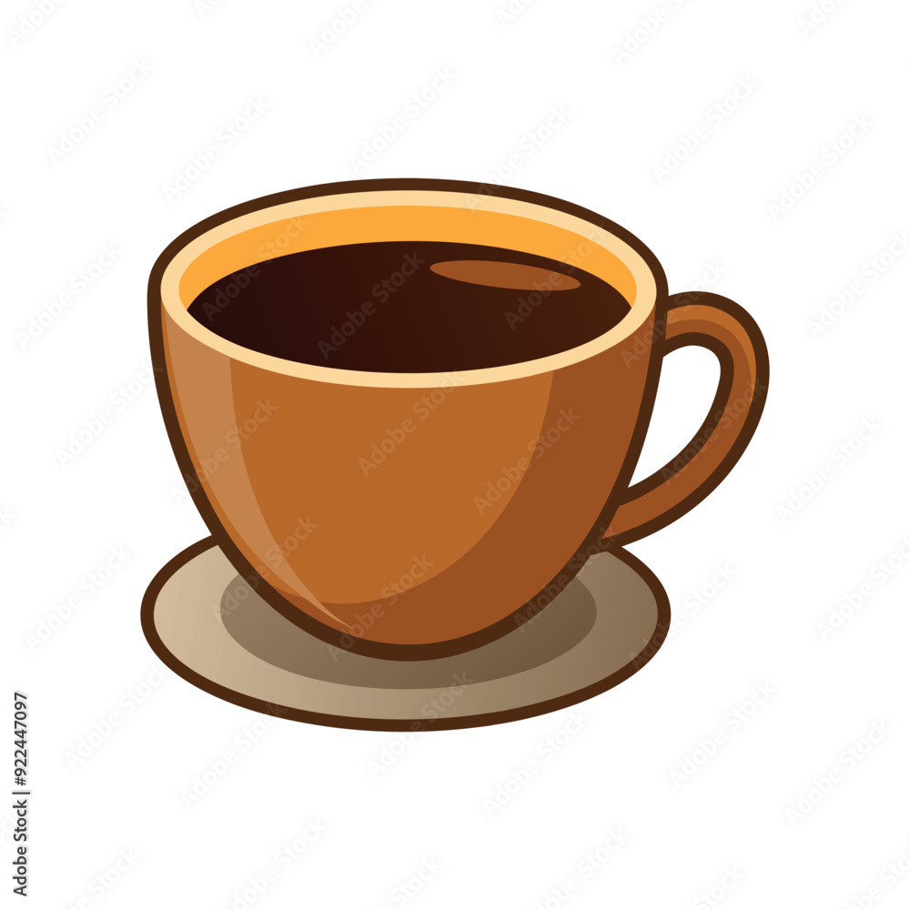 Obraz premium Coffee cup isolated vector template illustration