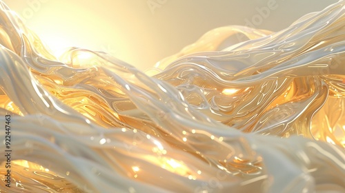  A close-up of a yellow and white object with light emanating from behind it, while the background is blurred