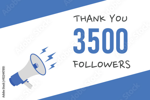 3500 OR 3.5k followers celebration. Thank you 3500   followers congratulation template banner. banner for social 3.5k friends and followers. celebrate subscribers and followers.
