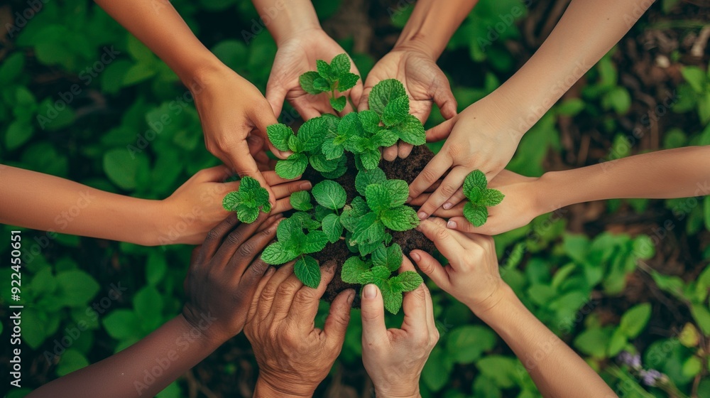 Fototapeta premium community where everyone works together to protect the environment