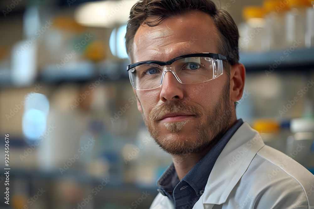 High-resolution portrait of a professional male scientist .The background showcases advanced scientific equipment , emphasizing precision, expertise, and a commitment to scientific excellence. High-resolution portrait of a professional male scientist .The background showcases advanced scientific equipment , emphasizing precision, expertise, and a commitment to scientific excellence.