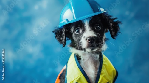 The puppy in construction gear photo