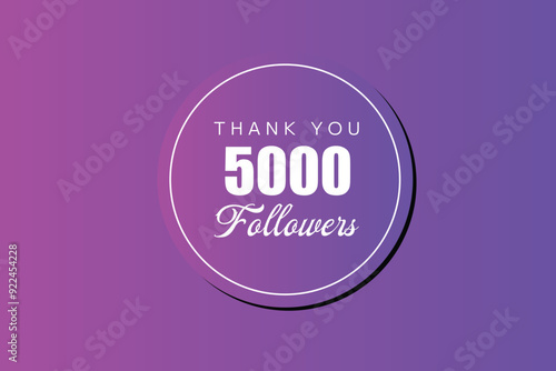 5000 OR 5k followers celebration. Thank you 5000   followers congratulation template banner. banner for social 5k friends and followers. celebrate subscribers and followers.
