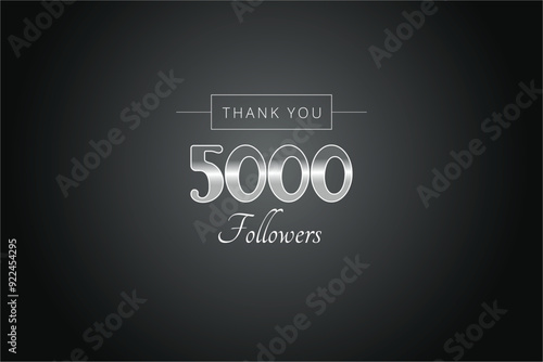 5000 OR 5k followers celebration. Thank you 5000   followers congratulation template banner. banner for social 5k friends and followers. celebrate subscribers and followers.

