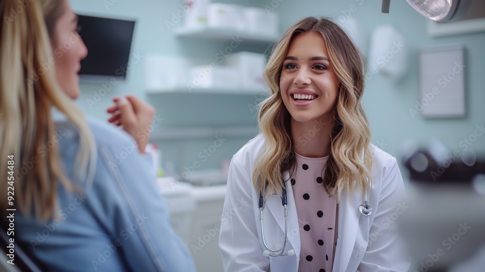 doctor examining a patient using advanced technology in a private clinic setting doctor examining a patient using advanced technology in a private clinic setting