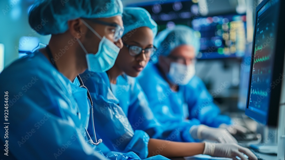doctor examining a patient using advanced technology in a private clinic setting doctor examining a patient using advanced technology in a private clinic setting