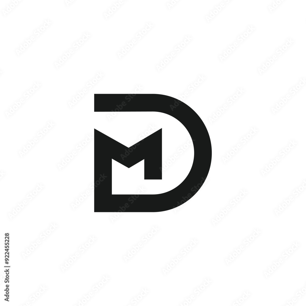 Abstract monogram logo letter MD or DM for business initial Abstract monogram logo letter MD or DM for business initial