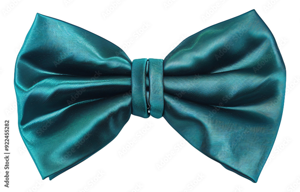 A shiny metallic turquoise bow tie isolated. A shiny metallic turquoise bow tie isolated.