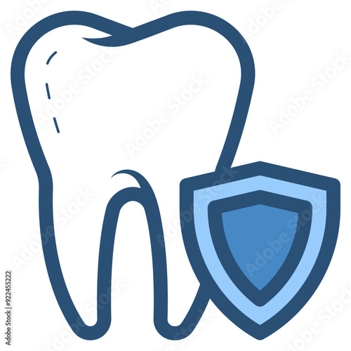 tooth shield secure protection icon
