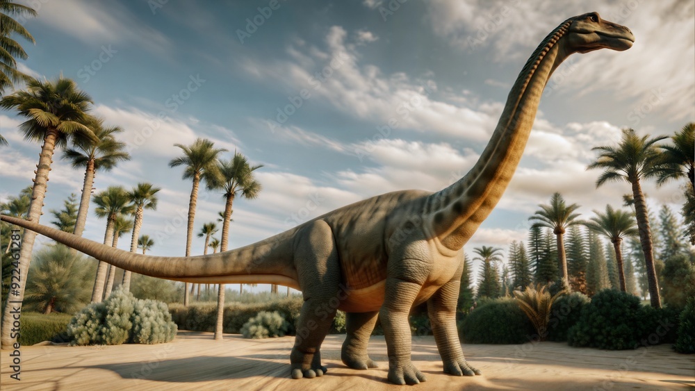 Obraz premium brachiosaurus dinosaur background