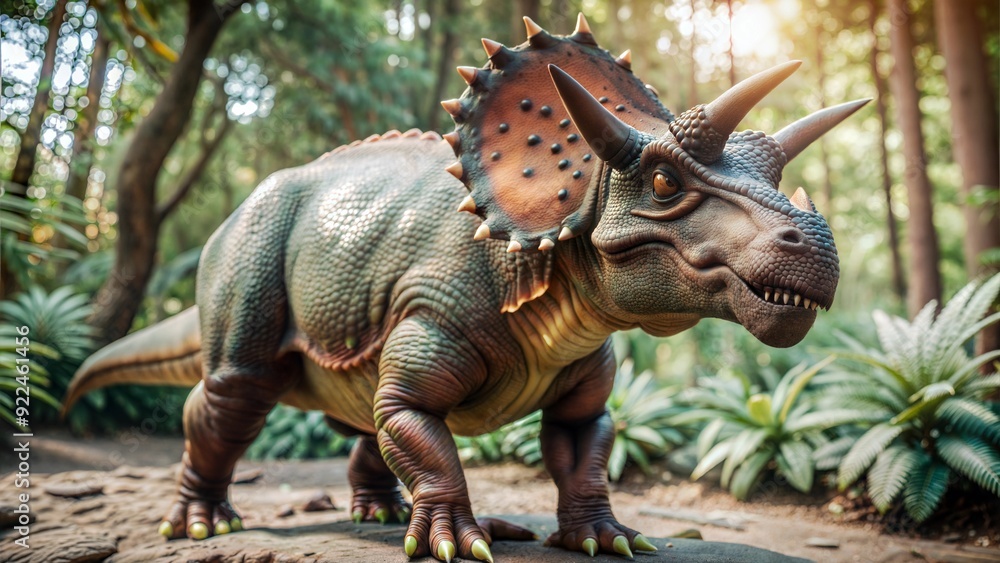 Fototapeta premium albertaceratops dinosaur background
