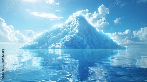 Wallpaper Mural Iceberg's peak glistening in the sunlight (close up, natural wonder, realistic, Fusion, Arctic waters) Torontodigital.ca