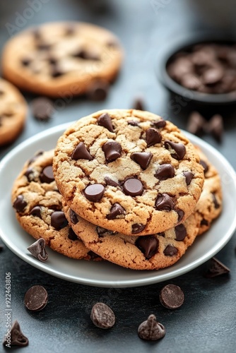 Vegan Chocolate Chip Cookie. Baking American Cookies for Brunch and Dessert