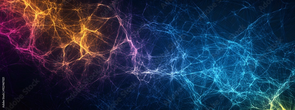 Fototapeta premium A digital web of lines and grids, representing the intricate network in data science