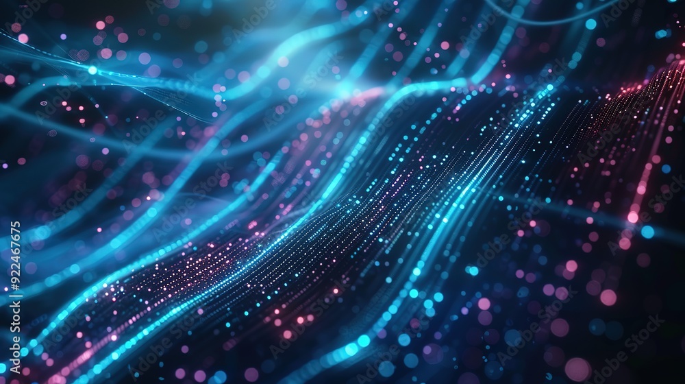 Abstract tech background featuring illuminated fiber optic connections, a quantum computing network system, and global electronic intelligence. Abstract tech background featuring illuminated fiber optic connections, a quantum computing network system, and global electronic intelligence.