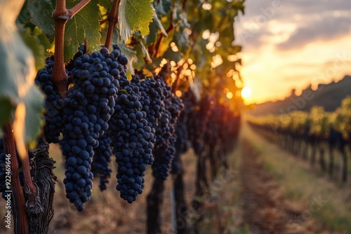 Vineyard Sangiovese: Tuscany Sunset Harvest - A Winemaker's Journey through the Golden Vineyards