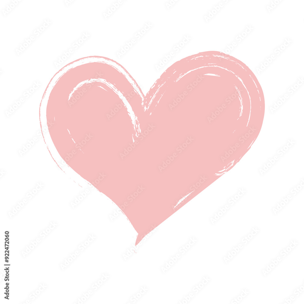 Brush stroked heart shape illustration. Heart doodle grunge textured vector icon. Brush stroked heart shape illustration. Heart doodle grunge textured vector icon.