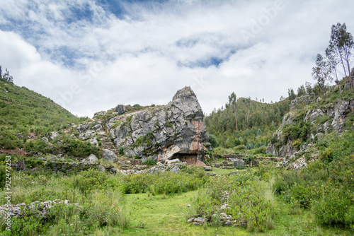 The face of the Inca, in the city of Cusco, Peru