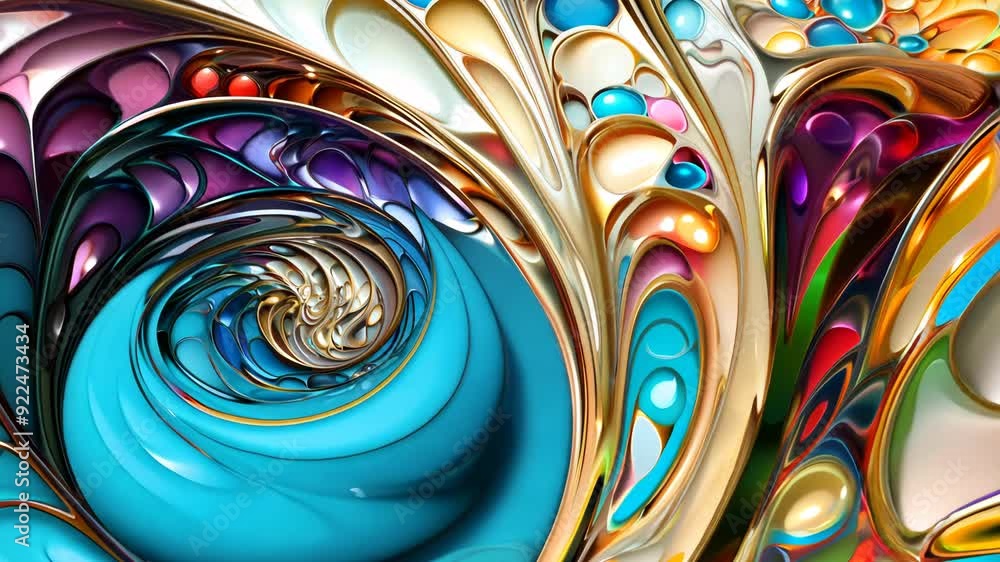 Colorful Swirling Abstract Design With Shapes and Patterns Colorful Swirling Abstract Design With Shapes and Patterns