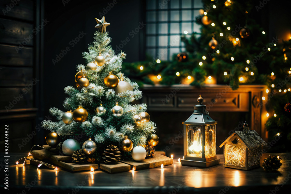 christmas tree in the night christmas tree in the night