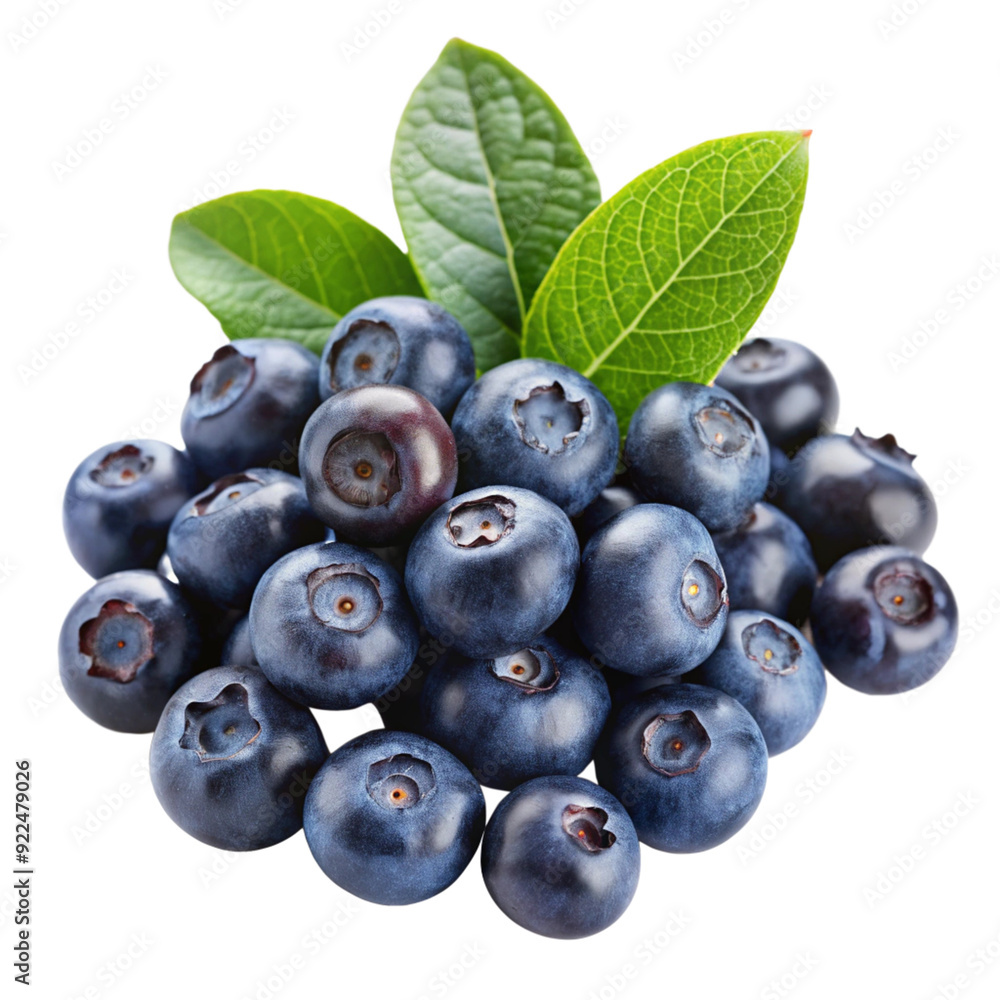Fototapeta premium Huckleberries isolated on transparent background