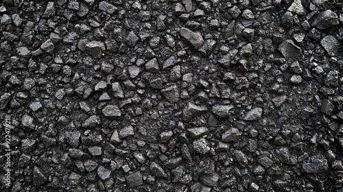 Textured Black Asphalt Surface