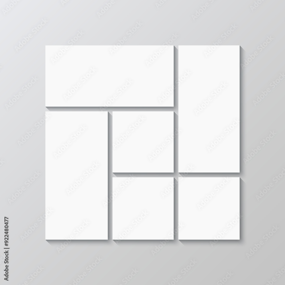 Moodboard grid template. Mosaic pictures frame. Square photo collage mockup. Portfolio images layout. Album brandboard. Retro gallery banner. Vector illustration. Combination background Moodboard grid template. Mosaic pictures frame. Square photo collage mockup. Portfolio images layout. Album brandboard. Retro gallery banner. Vector illustration. Combination background