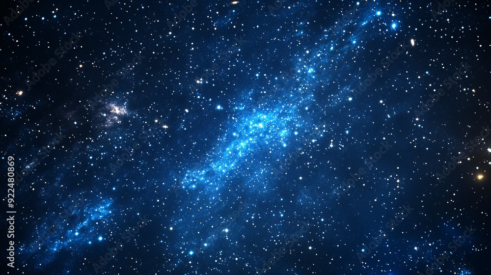 Naklejka premium Cosmic Blue Vortex