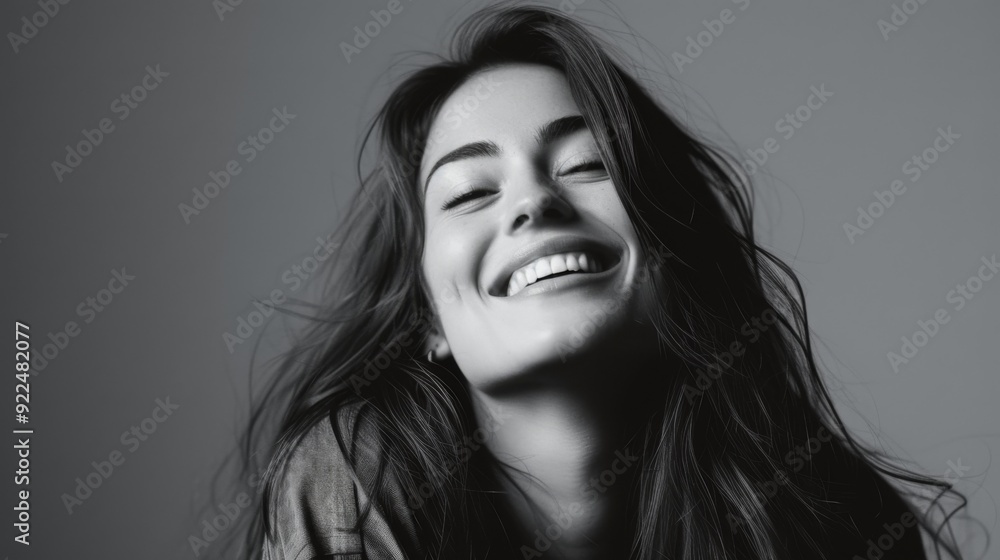 Portrait of a woman with long hair Portrait of a woman with long hair