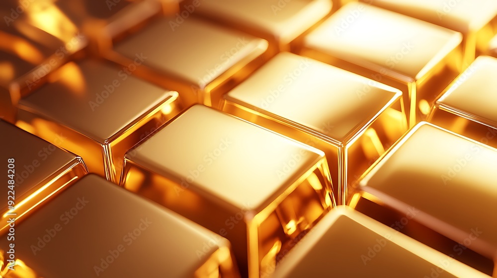 Many shiny gold bars as background, closeup Many shiny gold bars as background, closeup
