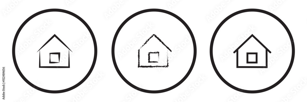 Simple house or home icon set. illustration of a house. Simple house or home icon set. illustration of a house.