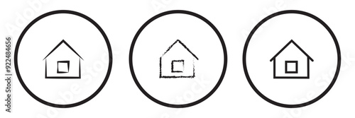 Simple house or home icon set. illustration of a house.