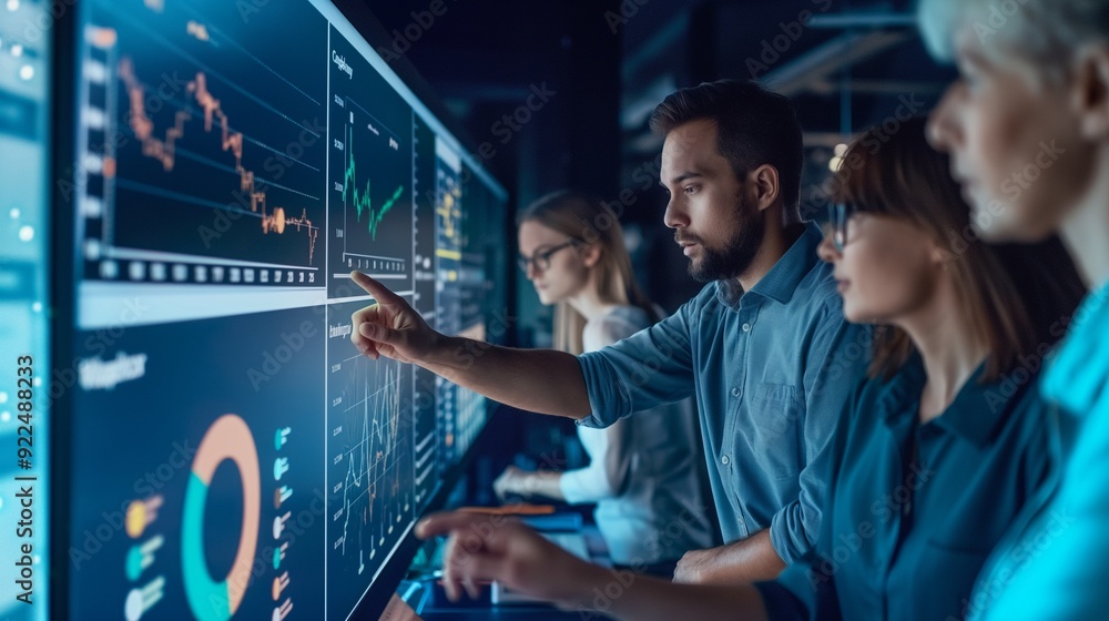 team of analysts studying consumer behavior data