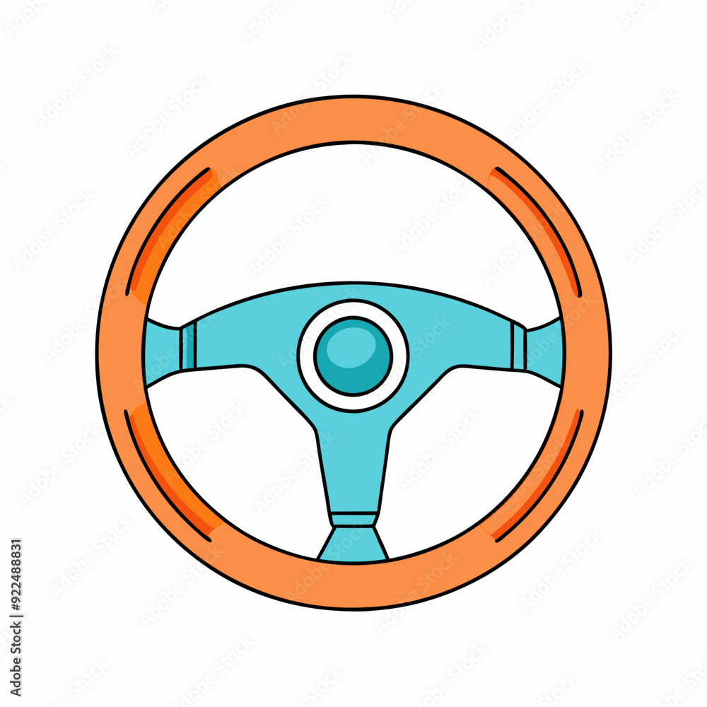 A car steering wheel art vector illustration A car steering wheel art vector illustration