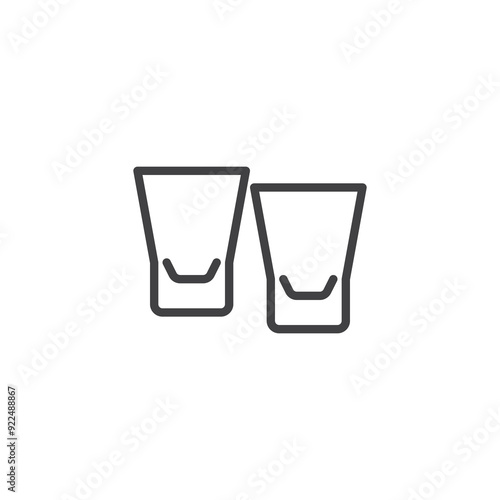 Shot Glass line icon