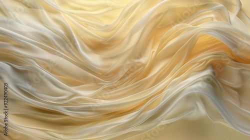  Close-up of yellow-white fabric with a blurred pattern near the base