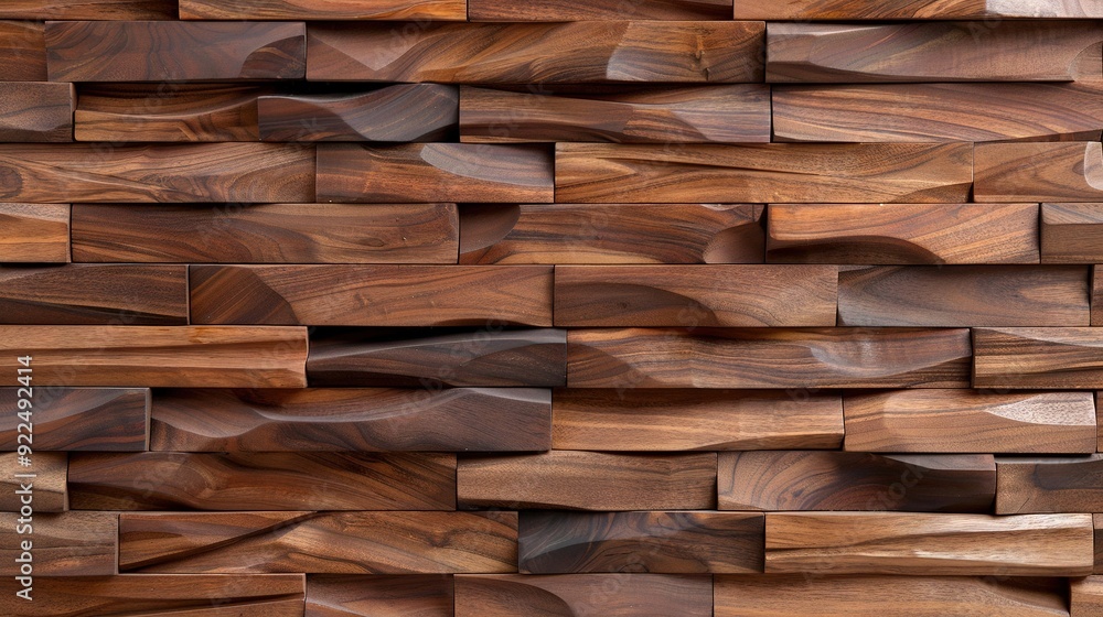 Wooden wall with wavy line pattern Wooden wall with wavy line pattern