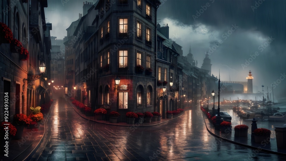 Fototapeta premium Streets of a Magical Evening