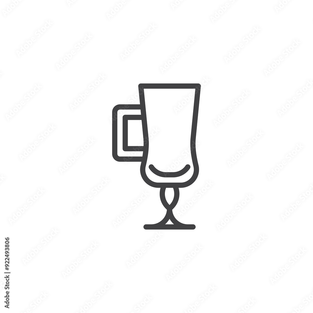 Irish Coffee Glass line icon Irish Coffee Glass line icon