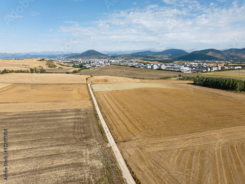 Sarriguren road. Egüés Valley in the Pamplona Region. Navarre photo