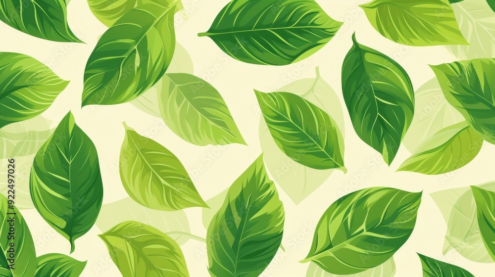 Green leaves pattern Green leaves pattern