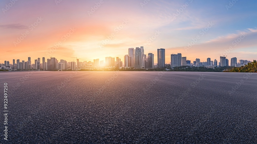Sunset Over City Skyline Sunset Over City Skyline