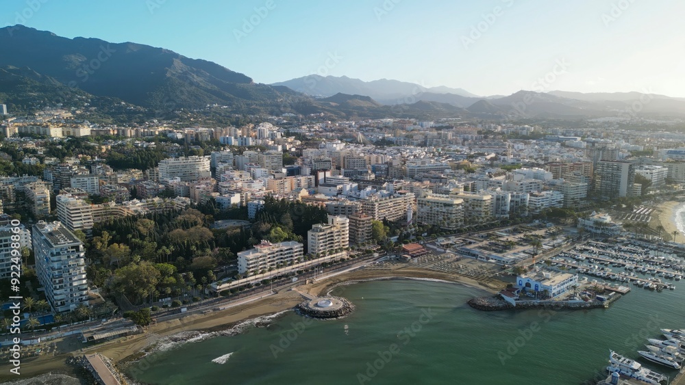 Fototapeta premium Aerial view of Marbella, Andalusia. Southern Spain