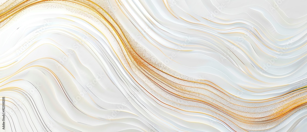 Abstract white marble texture with golden wavy lines. Modern minimalist background, ideal for design, presentation, or artistic use. Abstract white marble texture with golden wavy lines. Modern minimalist background, ideal for design, presentation, or artistic use.