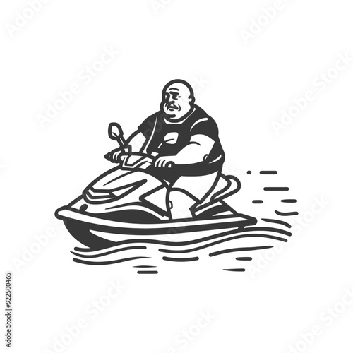 Man Riding a Jet Ski on Waves