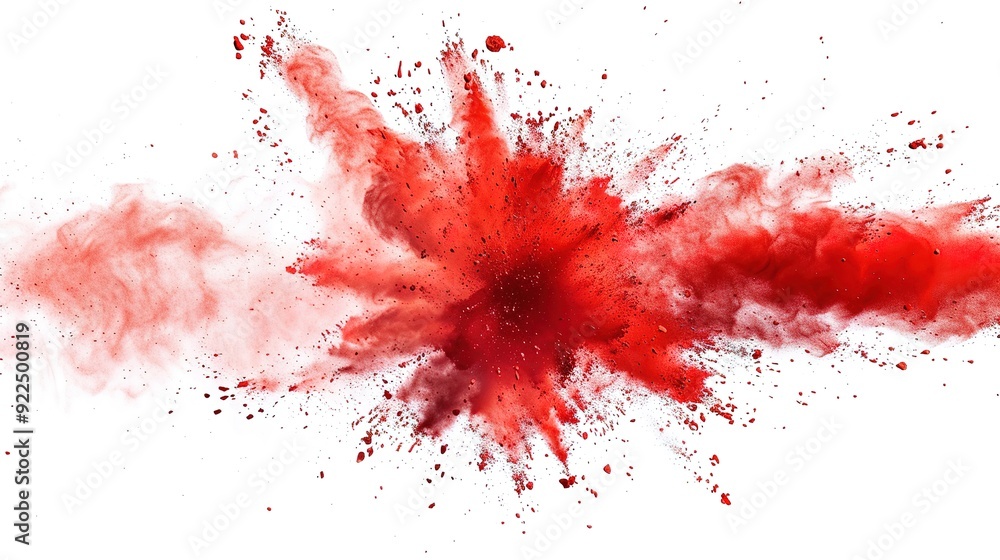 Red and white abstract powder explosion. Splash of paint. Vector illustration Red and white abstract powder explosion. Splash of paint. Vector illustration