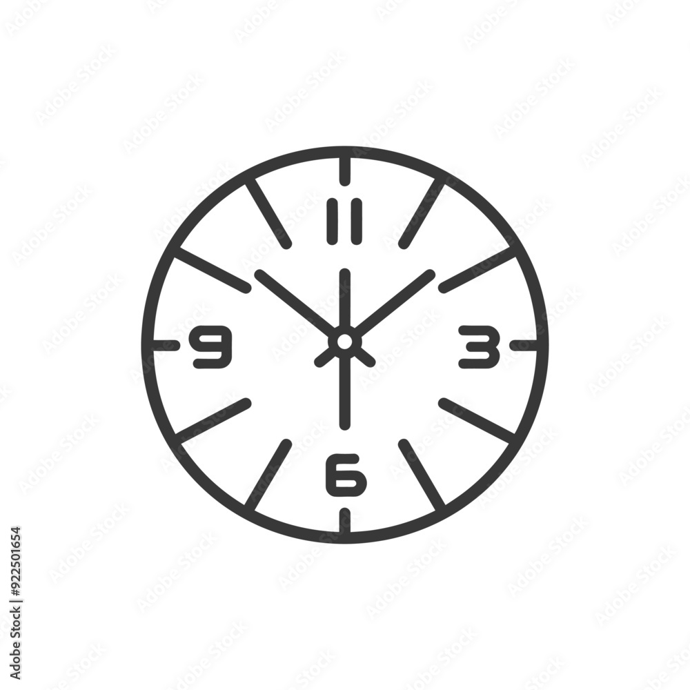 Outline of a clock face with hands pointing at 3 oclock Outline of a clock face with hands pointing at 3 oclock
