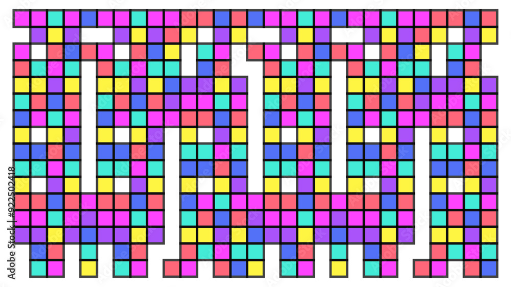 Vibrant Pixelated Mosaic Vibrant Pixelated Mosaic