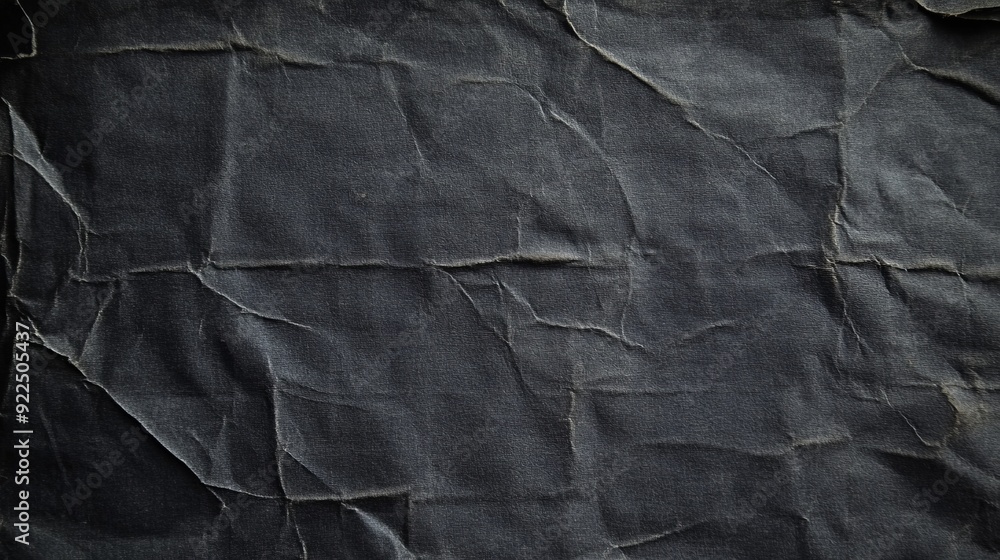 Crumpled Black Fabric Texture Crumpled Black Fabric Texture